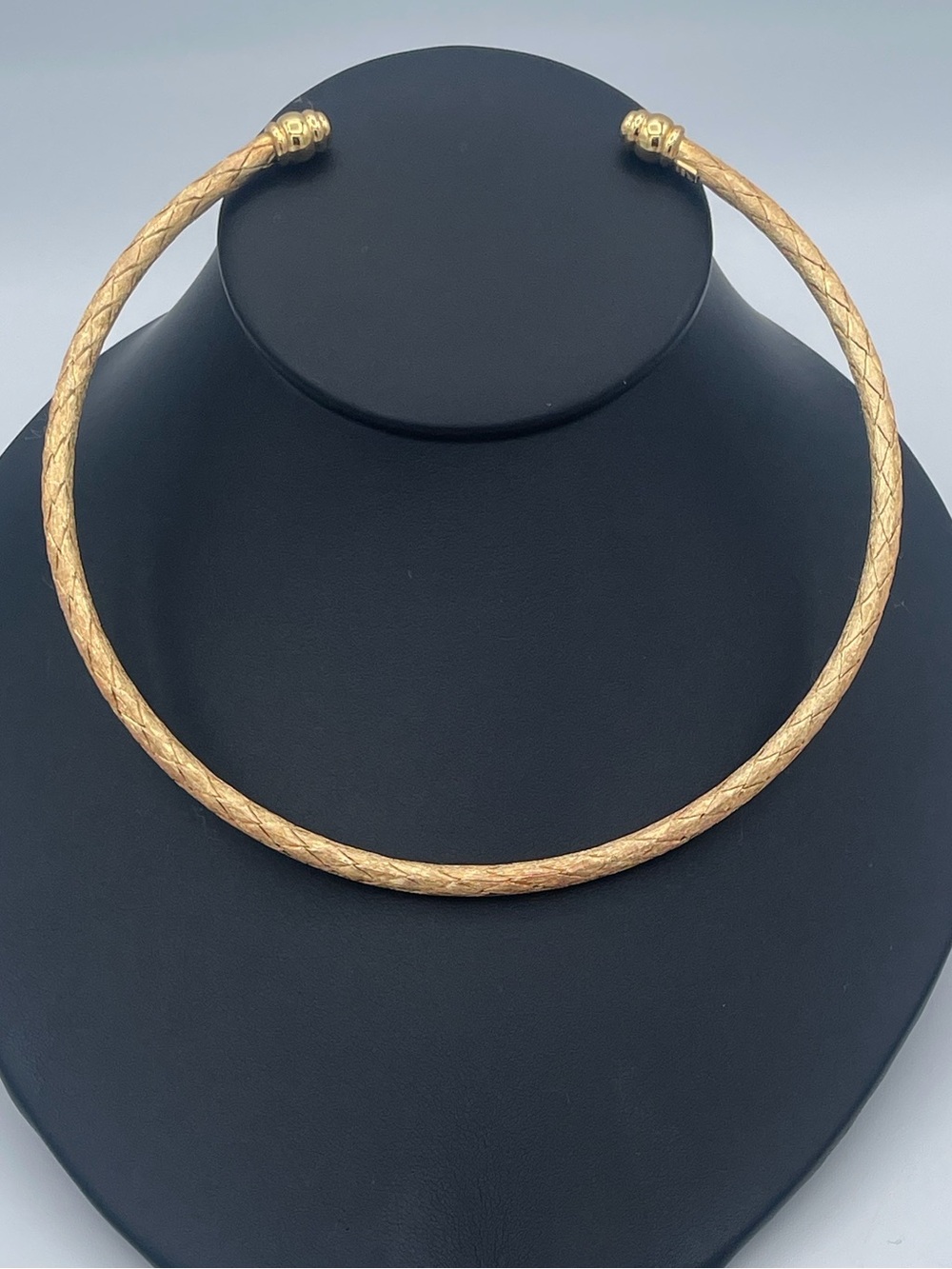 Veronese Italy 925 Sterling Silver 18K Gold Vermeil Cable Collar